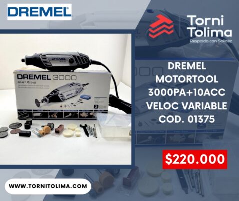 Dremel Motortool 3000PA+10ACC Veloc Variable