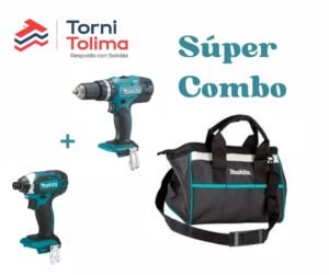 Combo Taladro Percutor DHP453 1/2" 18V INAL + Atornillador MAKITA UND