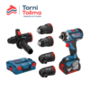 Taladro Atornillador Inalámbrico Bosch 18V Sds Plus 1300 Rpm + 4 Mandriles + 2 Baterías + Cargador - Tornitolima