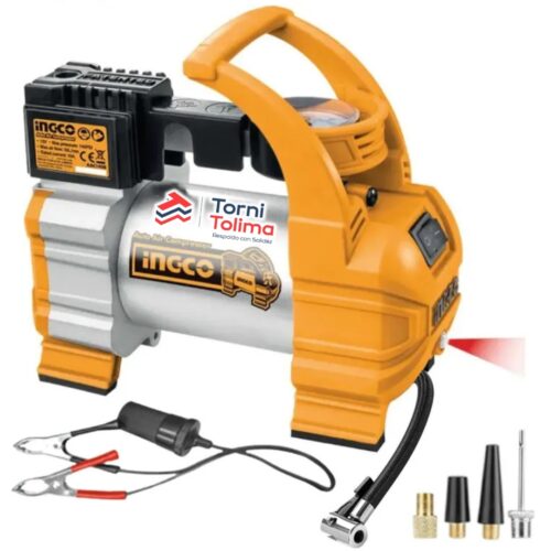 Compresor Aire Automotriz 10A 140PSI con Luz LED INGCO
