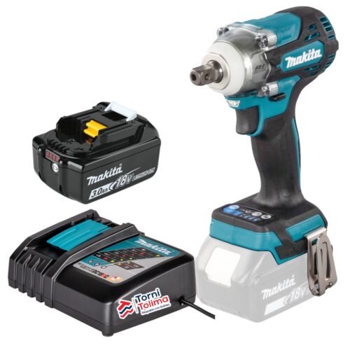 Llave / Pistola de impacto inalambrica 18V 1/2 +Cargador+ Batería DTW301Z MAKITA