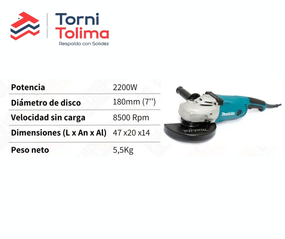 Pulidora 7 2200W 8500RPM GA7020 MAKITA - Image 3