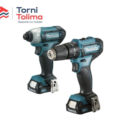 Taladro percutor INAL 12V HT333D +ATORNI IMP 2-BAT +CARG TD110D MAKITA