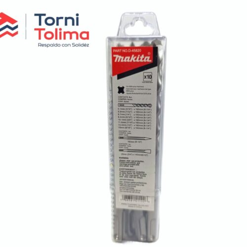 Juego De Brocas SDS PLUS +CINCEL MAKITA D-45820