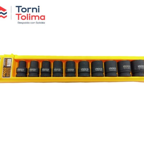 Juego Copas 1/2 IMPACTO 10 PIEZAS HKISSD12101 INGCO