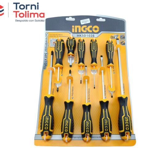 Juego Destornillador 10 PIEZAS HKSD1028 INGCO
