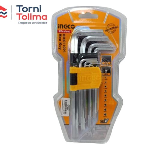 Juego Llaves BRISTOL 9 PIEZAS 1.5-10 HHK11091 INGCO
