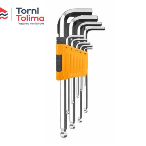 Juego Llaves Bristol Punta Bola 1.5-10MMM HHK12091 INGCO