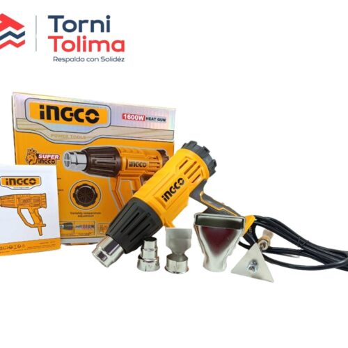 Pistola Calor 110V 2000W UHG200038 + BOQUILLAS INGCO