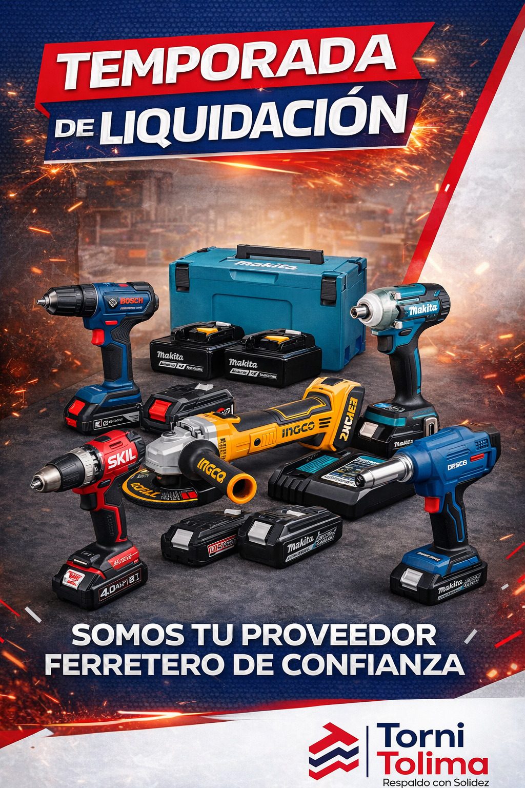 Temporada de liquidación de herramientas - Tornitolima Ibague